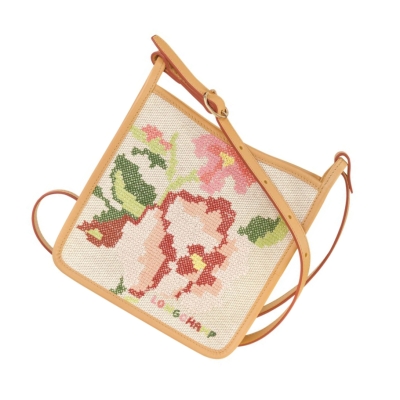 Bolsos Cruzados Longchamp Le Foulonné Brodé S Mujer Rosas | ES-HDMT469