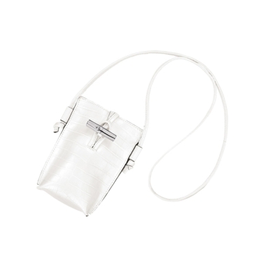 Fundas de Móvil Longchamp Roseau Croco Mujer Blancas | ES-JWYT409