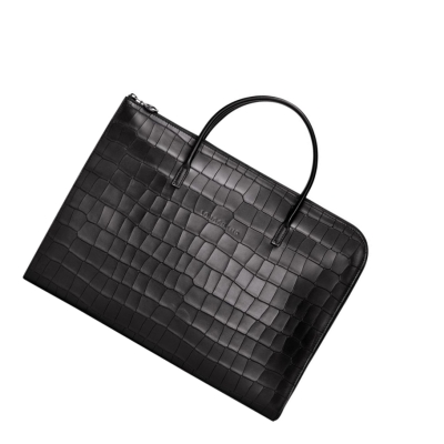 Maletín Longchamp Croco Block S Mujer Negras | ES-XGRL960