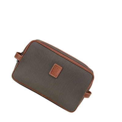 Neceser De Baño Longchamp Boxford Hombre Marrones | ES-XKGW519