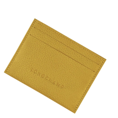 Tarjeteros Longchamp Le Foulonné Hombre Amarillo | ES-OZTN972