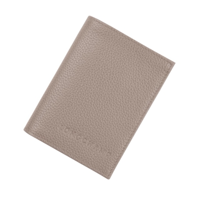 Tarjeteros Longchamp Le Foulonné Mujer Gris | ES-BDLQ513