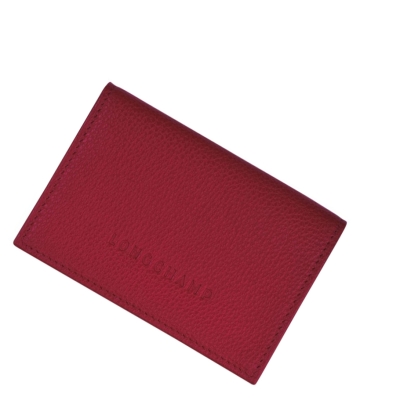 Tarjeteros Longchamp Le Foulonné Mujer Rojas | ES-MYLI425