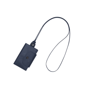 Tarjeteros Longchamp Le Pliage Cuir Mujer Azul Marino | ES-BEIG476